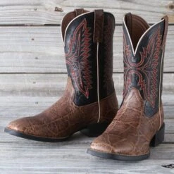 Ariat Grizzly Elephant Print Sport Smokewagon Boots