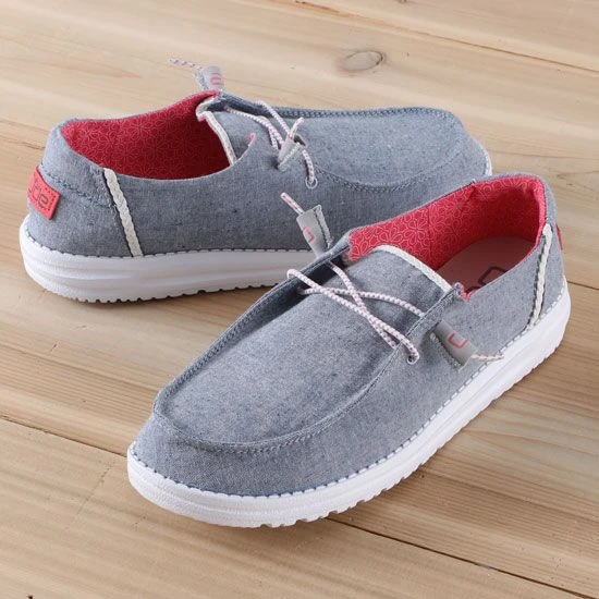 Hey Dude Wendy Chambray Braid Indigo Shoes