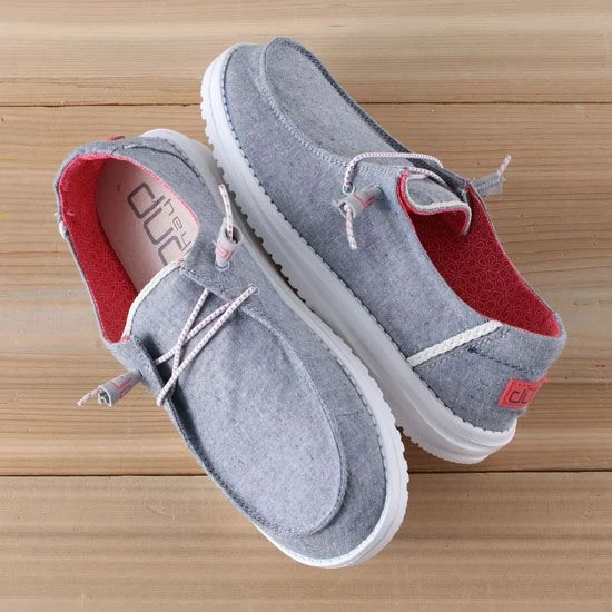 Hey Dude Wendy Chambray Braid Indigo Shoes - Image 6