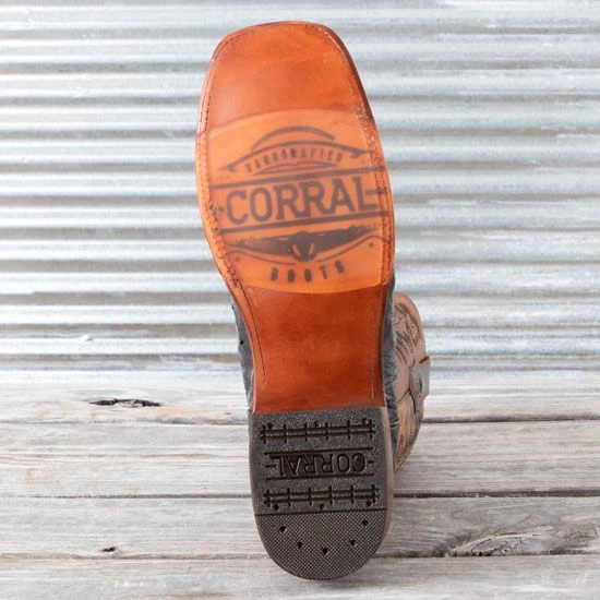 Corral Mens Black Full Quill Ostrich Boots - Image 3