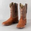 Justin AQHA Belmont Wild Brandy Full Quill Ostrich Boots