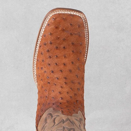 Justin AQHA Belmont Wild Brandy Full Quill Ostrich Boots - Image 4