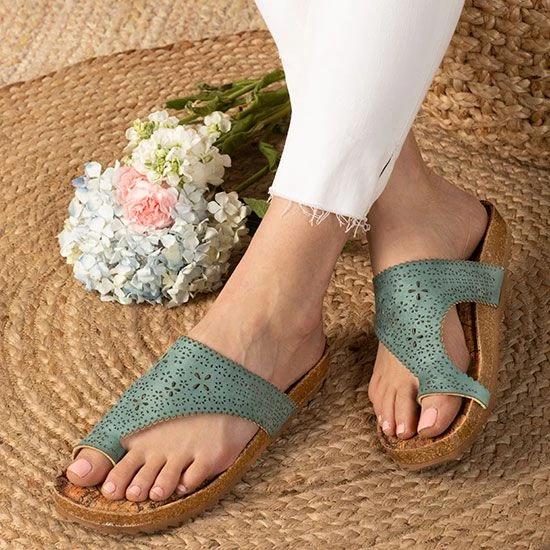 Country Grace Turquoise Daisy Sandal - Image 6