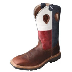 Twisted X Brown Texas Flag Steel Toe Work Boot