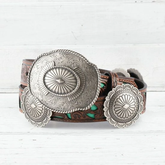 Ariat Turquoise Underlay Concho Belt