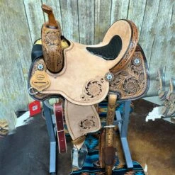 HR Saddlery 14 Inch Sunflower Barrel Saddle
